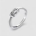 Bague ouverte argent noeud celtique