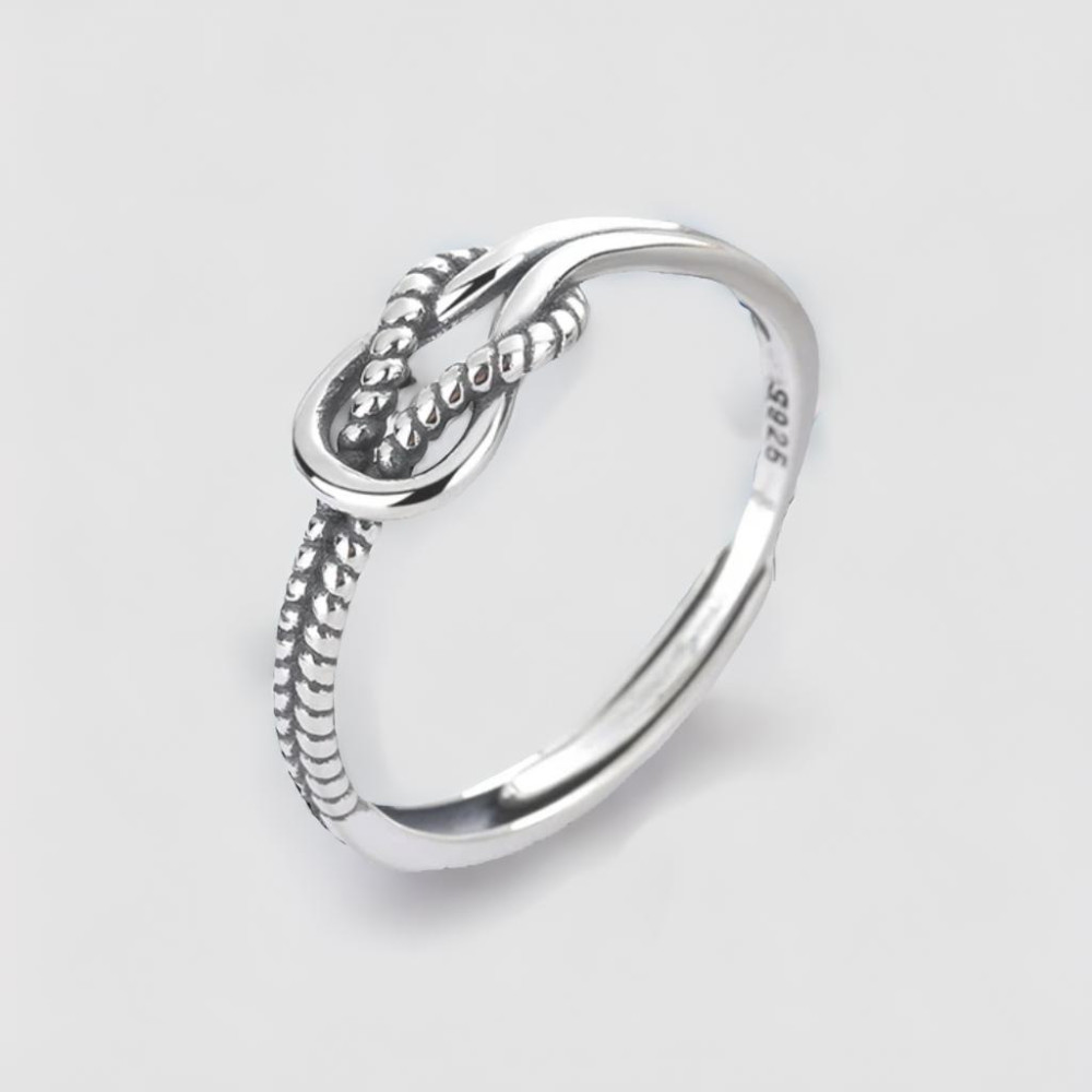 Bague ouverte argent noeud celtique