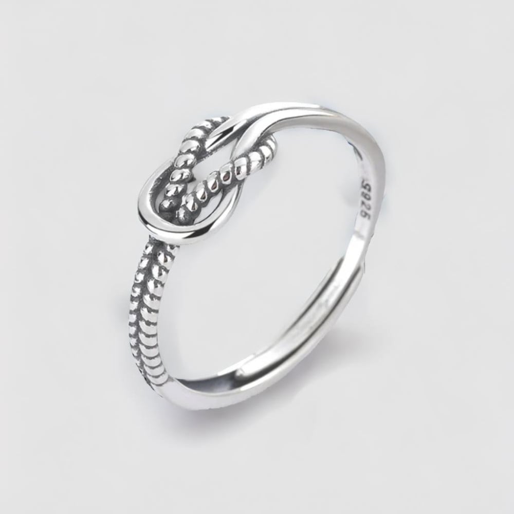 Bague ouverte argent noeud celtique