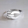 Bague ouverte argent noeud marin
