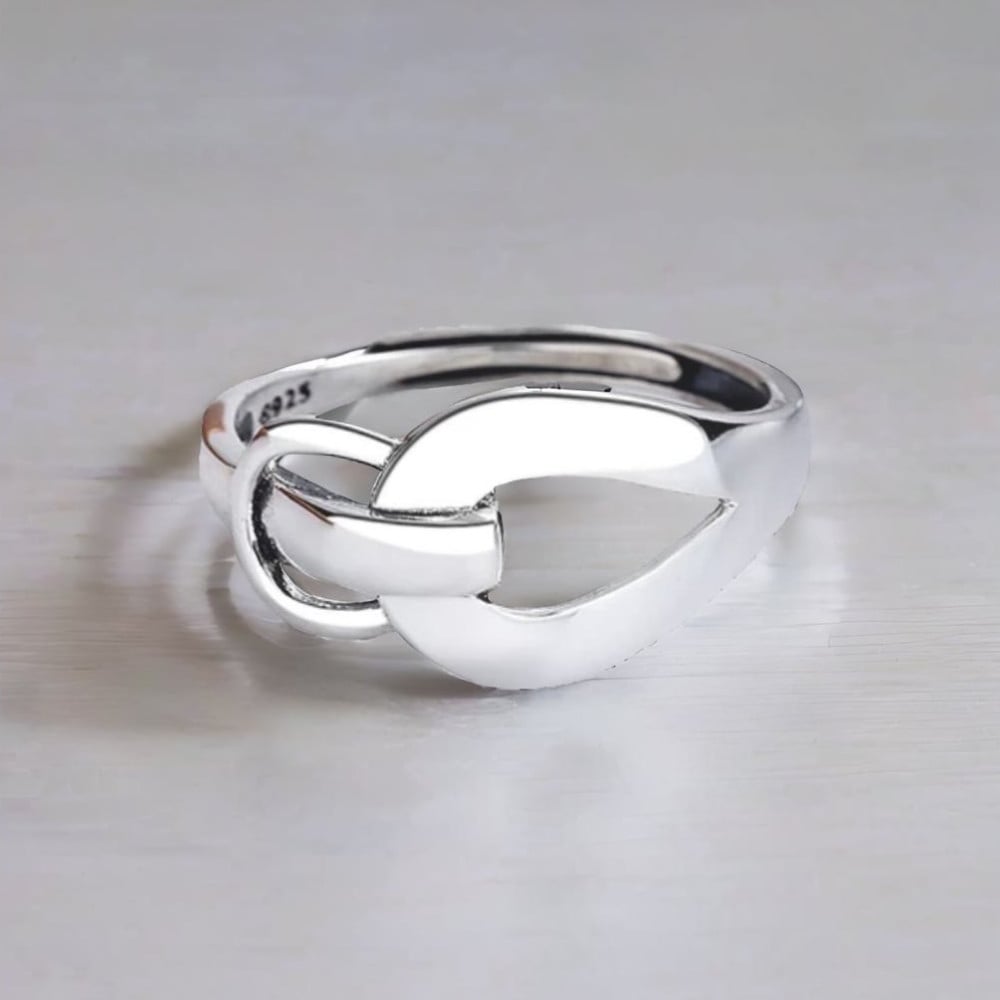 Bague ouverte argent noeud marin