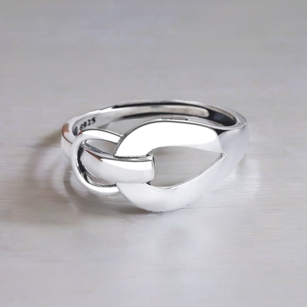 Bague ouverte argent noeud marin