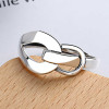 Bague ouverte argent noeud marin