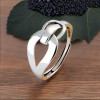 Bague ouverte argent noeud marin
