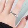 Bague argent homme chaine tresse ouvert