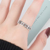Men's Sterling Silver Chain Open Ring
