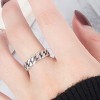 Men's Sterling Silver Chain Open Ring