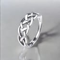Celtic open silver ring