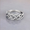 Celtic open silver ring