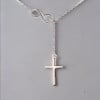 Pendentif collier argent rhodie infini croix
