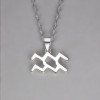 Zilveren herenketting met sterrenbeeld Waterman