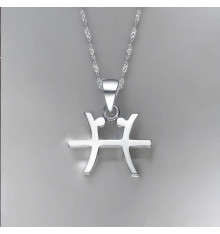 Collana Zodiacale Pesci in Argento 925 da Uomo – Simbolo astrologico ed eleganza mistica
