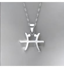 Collier Zodiaque Poissons en Argent 925 pour Homme – Symbole astrologique et élégance mystique