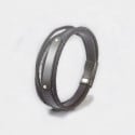 Personalized men's multi-cord curb leather bracelet