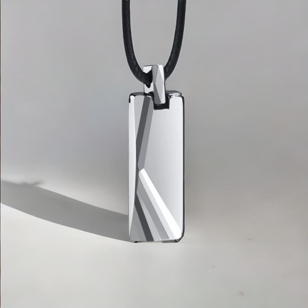 Ciondolo da uomo personalizzato con piastra in tungsteno