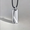 Personalized men's tungsten plaque pendant