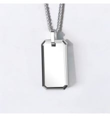 Personalized men's tungsten military dog ​​tag pendant