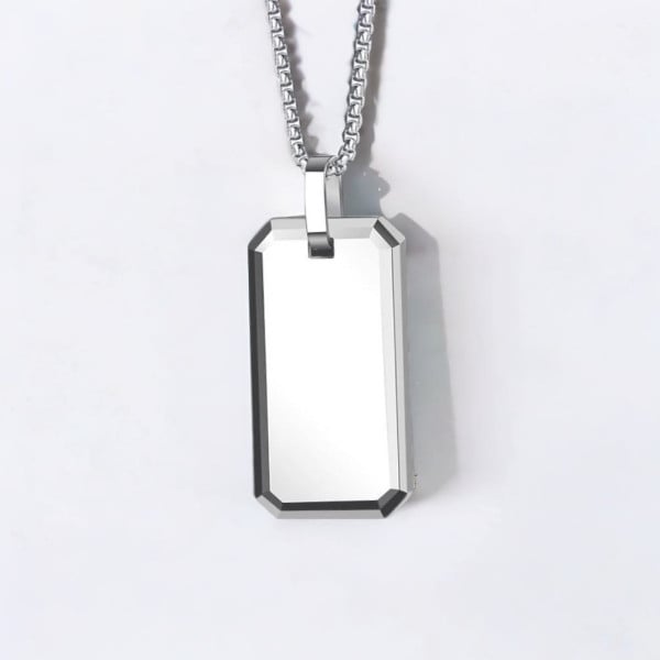 Personalized men's tungsten military dog ​​tag pendant