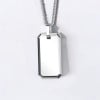Pendentif personnalise homme plaque militaire tungstene