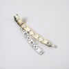 Bracelet homme tungstene aimante bord plaque or