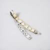 Magnetische herenarmband van wolfraam met vergulde rand