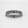 Poliertes Wolfram-Herrenarmband mit liebevoller magnetischer Facette