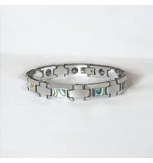 Herrenarmband aus Wolfram mit Abalone-Perlmuttgliedern