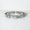 Men's tungsten bracelet with abalone mother-of-pearl links