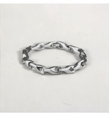Gepolijste gefacetteerde wolfraam schakelarmband voor heren