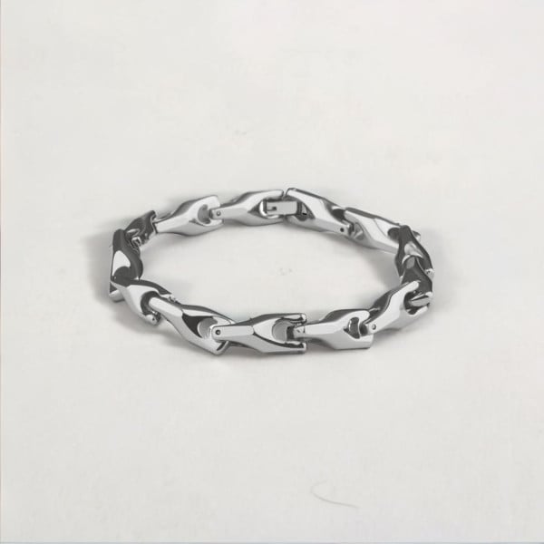 Bracelet homme chaine maillon tungstene facettes polie