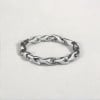 Poliertes, facettiertes Wolfram-Gliederkettenarmband für Herren