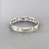 Herenarmband van wolfraam met liefdevol ingelegd abalone parelmoer