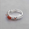 Bague argent celtique onyx rouge