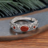 Bague argent celtique onyx rouge
