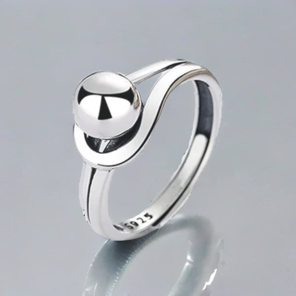 Bague ouverte argent noeud marin