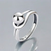 Silver open ring with sailor's knot