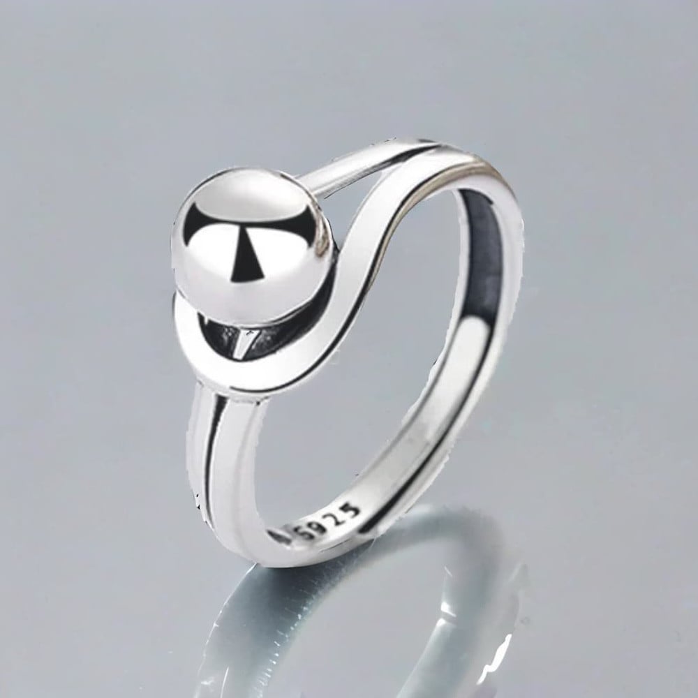 Bague ouverte argent noeud marin