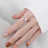 Bague ouverte argent noeud marin