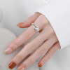 Bague ouverte argent noeud marin