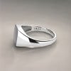 Bague ouverte chevaliere argent resine noir