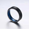 Bague personnalisée mariage tungstene brossé