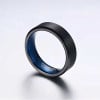 Bague personnalisée mariage tungstene brossé