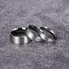 4mm Bague de mariage titane brosse personnalisee