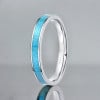 Bague mariage personnalisable titane turquoise
