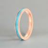 Bague mariage personnalisable titane turquoise