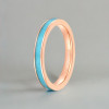 Bague mariage personnalisable titane turquoise