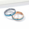 Bague mariage personnalisable titane turquoise