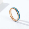 Bague mariage personnalisable titane turquoise