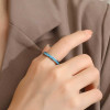 Bague mariage personnalisable titane turquoise