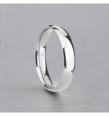 Anillo de bodas de titanio con cúpula pulida personalizable